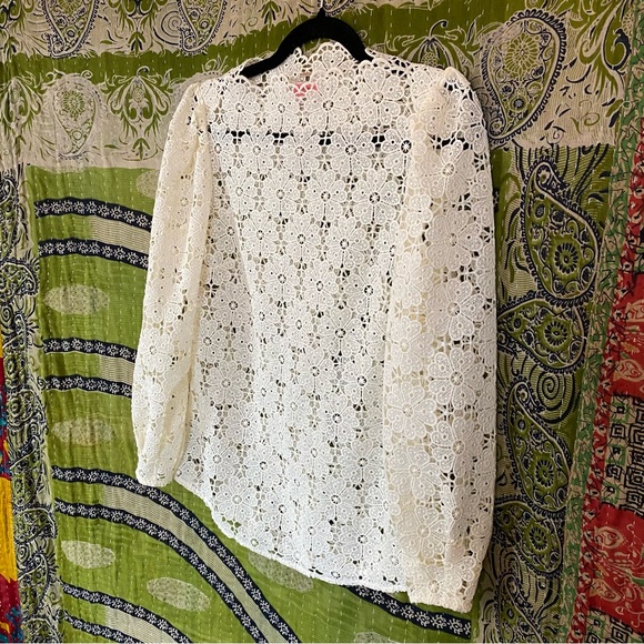 NWOT Kate Spade New York Ivory Daisy Lace Blouse Size 0 - Picture 8 of 16